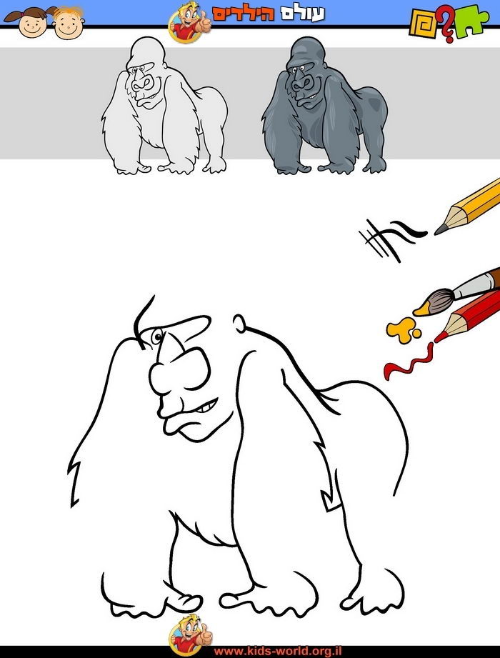 איך מציירים קוף 